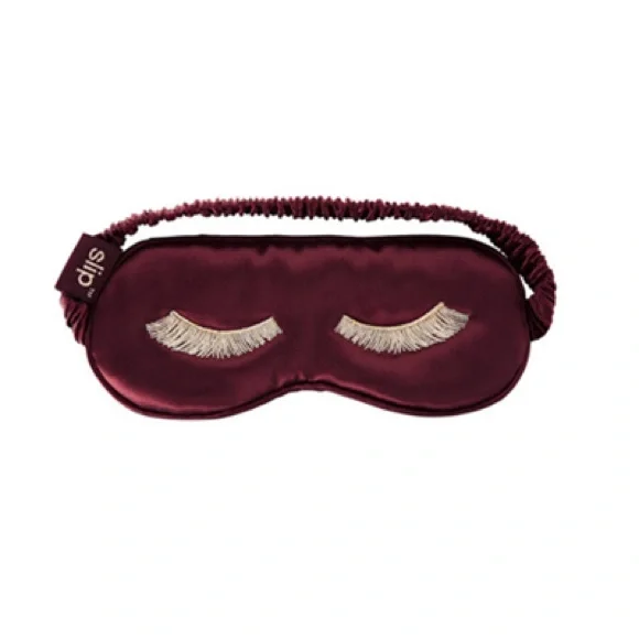 Slip Mulberry Silk Eye Mask with Embroidery - Picture 1 of 3